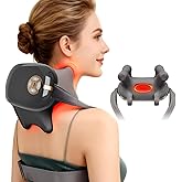 Neck Massager with Heat – Portable Shiatsu Neck & Shoulder Massager,Deep Tissue Electric Massage,Adjustable Heat Settings,Muscle Relaxation for Neck,Shoulders,Back,Perfect for Home,Office,and Travel