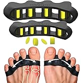 VYCE PrimalStep Toe Separators, Spreaders, Spacers, 2 Pairs S/M, Large | Straightener to Correct Toes for Men and Women, Bunion Corrector, Plantar Fasciitis and Athletic Mobility
