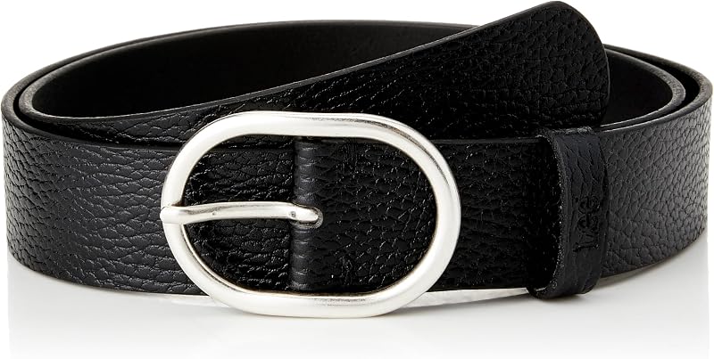 - Gürtel Damen - 100% Leder - Wide Leather Belt - Schwarz