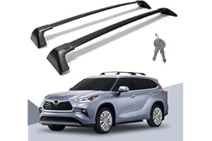 Lanbos Roof Rack Cross Bars Fit for Toyota Highlander 2020-2024 XLE XSE Limited Platinum Hybrid, Aluminum Rooftop Cargo Bag Carrier Luggage Kayak CrossBars (with Rails)