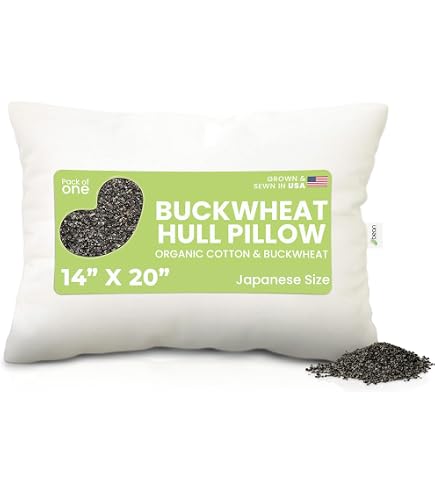 Amazon.com: Beans72 Organic Buckwheat Pillow - Japanese Size (14
