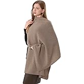 HOPETLA 100% Cashmere Wrap Warm Soft Knitted Scarf Stole for Women Airplane Travel Blanket 87x28 in Extra Large Pashmina