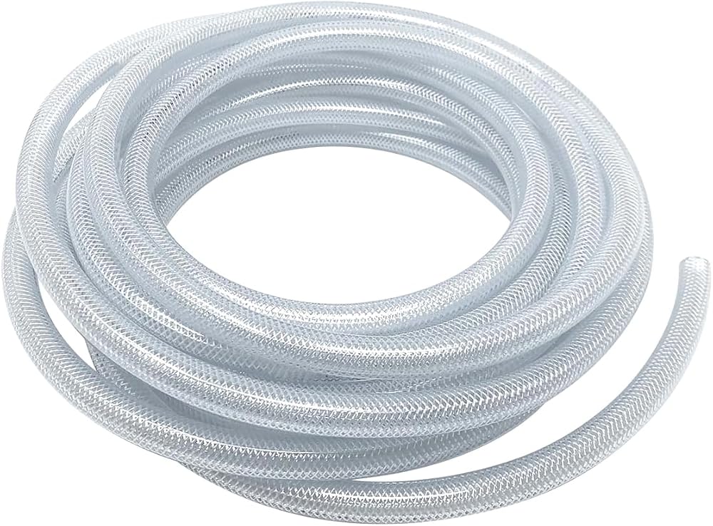 SolaDirect 3m 16mm ID 19.6mm OD Food Grade Reinforced Hose Pipe PVC Braided