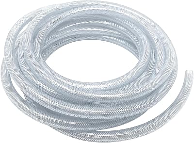 SolaDirect 3m 16mm ID 19.6mm OD Food Grade Reinforced Hose Pipe PVC Braided