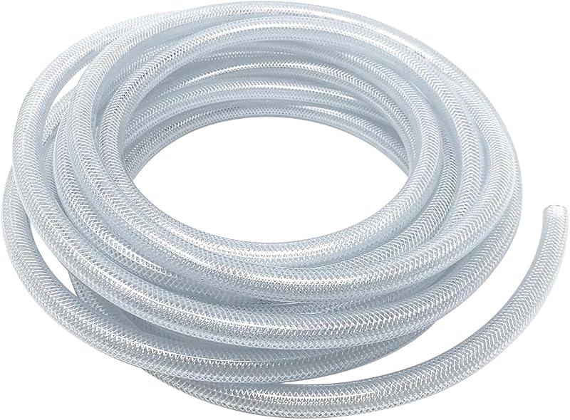 SolaDirect 3m 16mm ID 19.6mm OD Food Grade Reinforced Hose Pipe PVC Braided