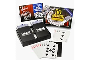 Magic Makers 50 Amazing Card Tricks Kit for All Ages with Trick Decks Included