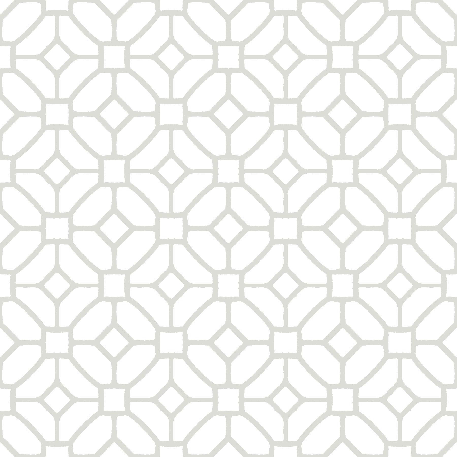 WallPops FP2946 Lattice Peel & Stick Floor Tiles, White & Off-White, 12 x 12 inches