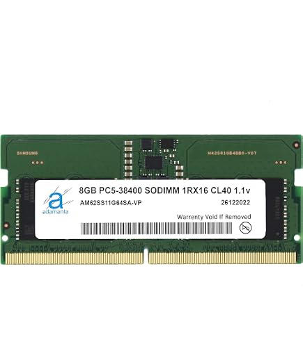 Samsung 8GB DDR5 4800MHz SODIMM PC5-38400 CL40 1Rx16 1.1V SO-DIMM