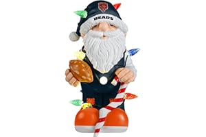 FOCO NFL Team Logo Light Up Holiday Garden Gnome