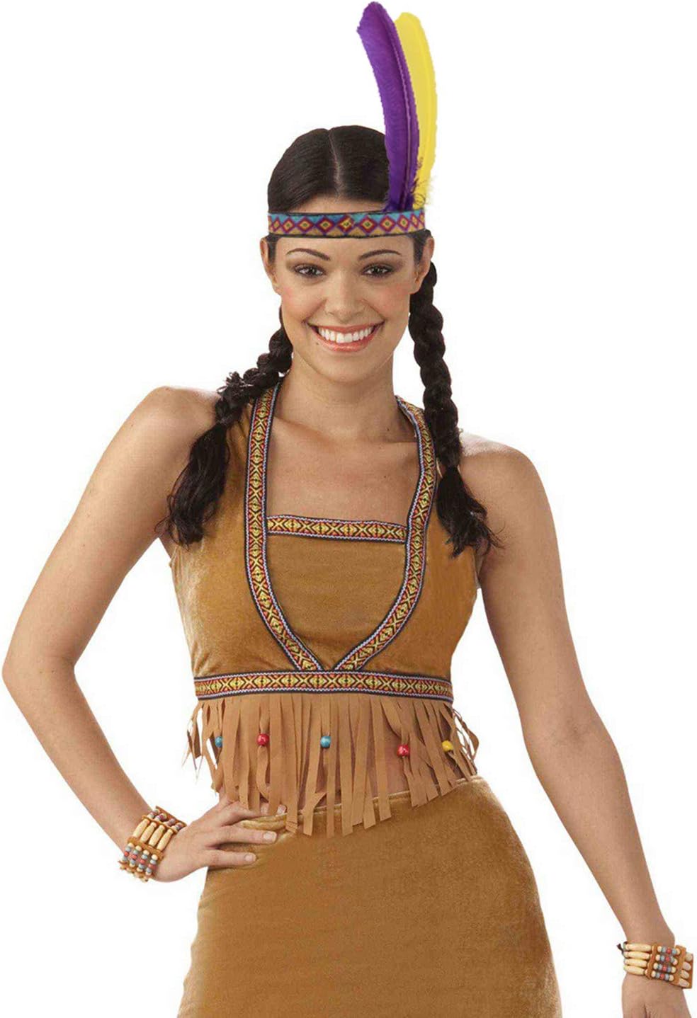 HOWAF 3 Pieces Indian Headband Headdress Native American Feather Headband Carnival Costume Headwear Accessories for Women Girls Men Festival Party Performances - Image 5