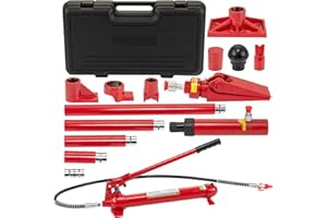 CUISINSMART 12 Ton Porta Power Hydraulic Jack Kit, Hydraulic Multifunctional Jack with 4.6 ft/1.4 m Oil Hose, Auto Body Frame Repair Kit, Storage Case, 26455 Lbs Capacity, for Car Repair, Truck, Garage