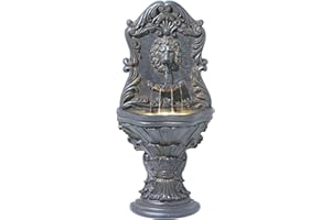 Imperial Lion Acanthus Rustic Outdoor Wall Water Fountain 50" High with LED Light for Garden Patio Backyard Deck Home Lawn Po