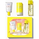 Supergoop! Destination Glow - Includes 3 Travel-Sized Glowy SPF Favorites: Glowscreen SPF 40, Glow Stick SPF 50, and Glow Oil SPF 50