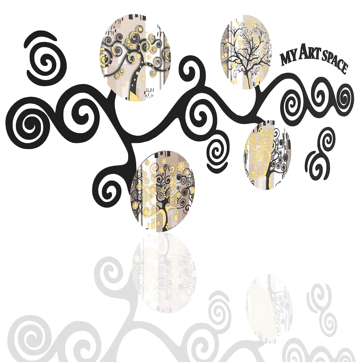 DekoArte - Decorative Wall Stickers Tree of Life 180x88 cm - Original and Stylish 3D Wall Decoration