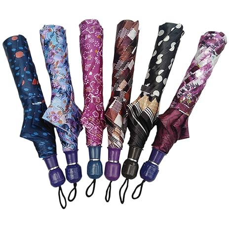  2 Fold Umbrella for Women and Men (Multicolour)