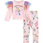 Bluey Girls T-Shirt and Leggings Outfit Set Toddler to Big Kid Sizes (2T - 10-12)