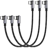 HOTNOW USB C to USB C Cable Right Angle 1ft 3Pack, 12inch PD 65W Type C USB 2.0 Fast Charge Cord