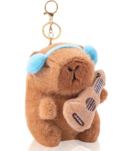 Llavero De Peluche Capibara – Diseño Esponjoso De 12 Cm Con Expresión Realista, Colgante Suave Para Mochila Y Llaves, Accesorio Portátil Y Coleccionable