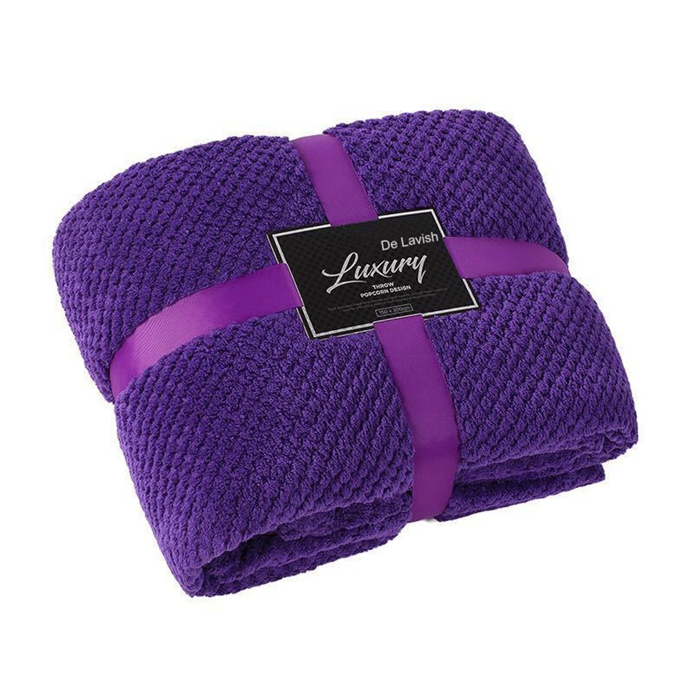 Luxury Throws Blanket King Size Kingsize Bed Fleece 3 Seater Sofa 200 x