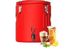 JIVGDN Insulated Beverage Dispenser 10 Gallon, Hot Drink Dispenser with 304 Stainless Steel Interior & Spout, Hot Water Dispenser for Parties, Portable Outdoors Water Cooler Jug for Camping Sports