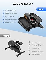 LUBBYGIM Under Desk Elliptical Machine, Motorized, 12-Speed, Quiet view 7