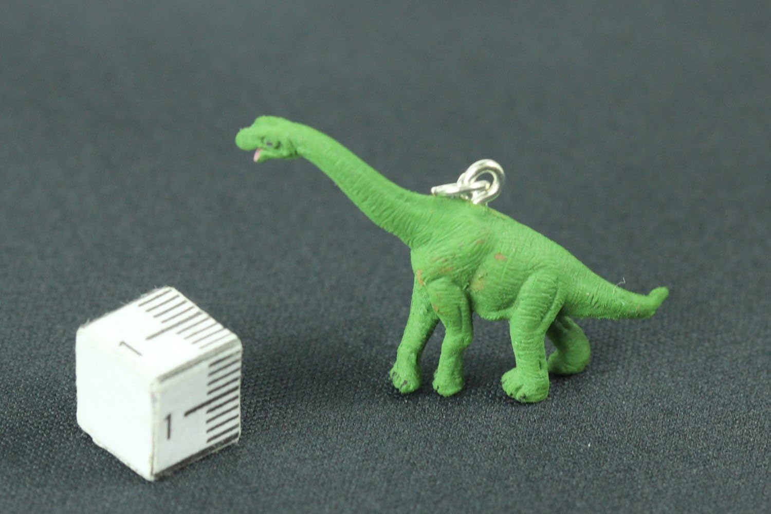 Miniblings Dinosaur Brachiosaurus Charm Pendant Dino Rubber Herbivores Green, Multicolored, 45mm - Image 4