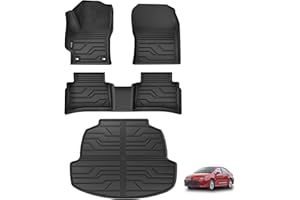 KARPAL Floor Mats Fit for Toyota Corolla 2020-2026 Sedan/Sedan Hybrid (Not for Hatchback and Cross), Custom Fit All Weather TPE Floor Liners, 1st & 2nd Row & Cargo Liner, Corolla Accessories