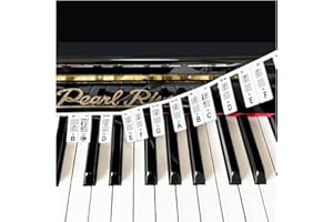 Removable Piano Keyboard Note Labels, Silicone Piano Notes Stickers Guide for Beginner, Reusable 88 Key Full Size Piano Key M