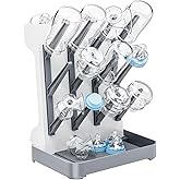 Dayacoco Baby Bottle Drying Rack, Space Saving Vertical Bottles Dryer Holder, Standing Bottle Drying Rack for Countertop Kitchen Organize Bottles, Brushes, Baby Accessories (Gray)