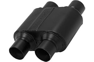 Flowmaster Super 10 Series Chambered Muffler – 2.50” Dual In / 2.50” Dual Out – Race-Inspired Sound – 409 Stainless Steel – Ideal for Muscle Cars, LS Swaps, Drag Cars & Off-Road Build (8425154)