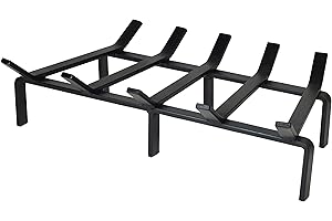 SteelFreak Heavy Duty Steel Fireplace Grate - Made in The USA (21 Inch)