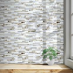 AULIGET 2 Sheets Faux Stone Peel and Stick
