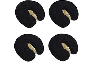 Uralili 4 PCS Soft Fleece Massage Table Face Cradle Cover Berber Fleece Beauty Bed Headrest Pillow (Black)