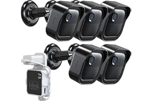 MAMERRY All-New Blink Outdoor 4 Camera Wall Mount, Weatherproof Protective Housing and 360° Adjustable Mount with Blink Sync Module 2 Mount for 4th 3rd Gen - Blink Camera Not Included (5 Pack, Black)