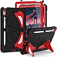 Auizotl Case for iPad (A16) 11th Generation 11 Inch (2025),iPad 10th Generation 10.9 Inch (2022) Kids Friendly i Pad Case 10th Gen with Screen Protector,Shockproof Cover for i Pad 11/10 Gen,Black Red