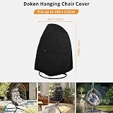 Dokon Waterproof Heavy Duty Egg Chair Cover 190x115cm Black view 2