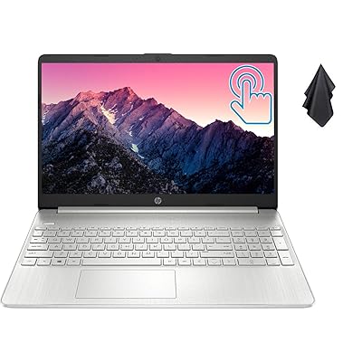 2021 Newest HP Pavilion Laptop, 15.6" HD Touch Display, 11th Gen Intel Core i3-1115G4 Processor (Up to 4.1GHz, Beats i7-8550U), Long Battery Life, Win 10, Silver + Oydisen Cloth (8GB RAM | 256GB SSD)