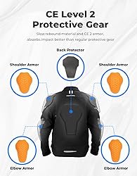 KEMIMOTO Motorcycle Jacket Men CE 2 Armored All