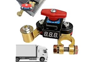 Car Battery ,Rotary Voltage Indicator | Circuit Breaker For Negative,For Vehicles Trucks SUV Boats ATV