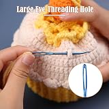 Udewo 16 Pcs Large Eye Blunt Needles Wool Knitting Tapestry Sewing Set view 3