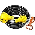 PEAKTOW PTR0111 RV Extension Cord 30Amp 25ft Power Supply Cable with LED Indicator, Grip Handle, and Cord Organizer ETL/cETL