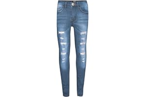 A2Z 4 Kids Jeans Lightweight Denim Ripped Pants Comfort Skinny Stretch Jeans Trendy Stretchable Pants for Girls Age 3-14