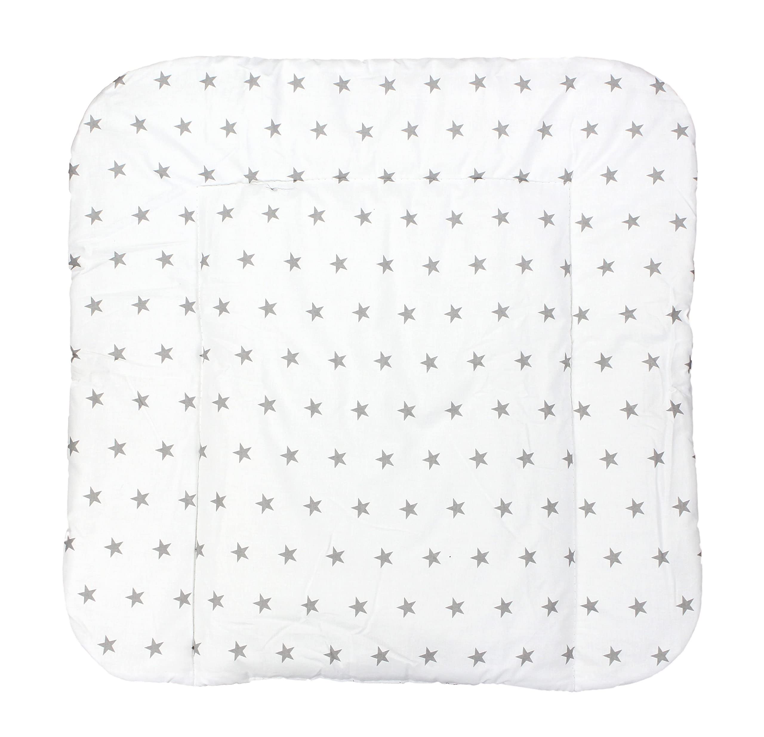 TupTam Baby Changing Mat Softly Padded Patterned, Stars White, 70 x 60 cm