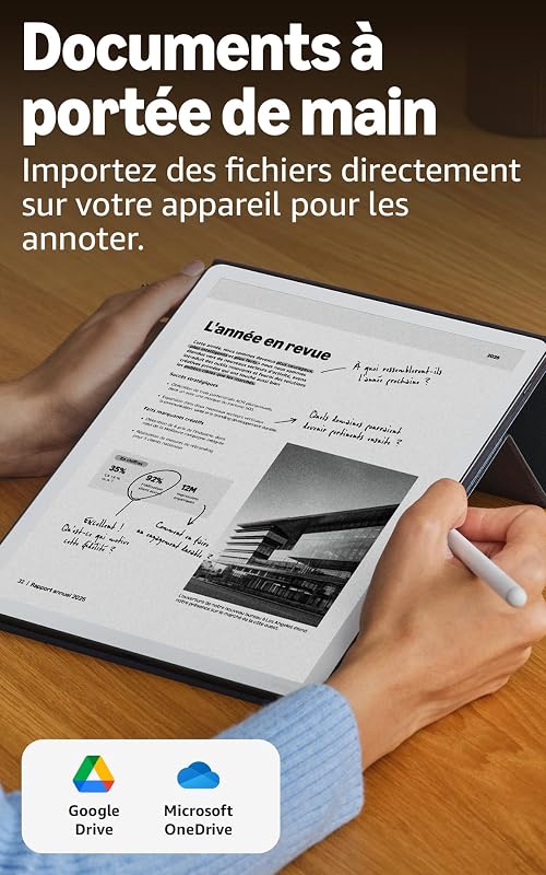 Kindle Scribe 32 Go (nouvelle génération) : écran 11" effet papier avec éclairage avant ; plus fin, léger et rapide ; écrivez dans le carnet de notes intégré, les documents et les livres