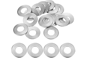 PATIKIL 304 Stainless Steel Flat Washers, 30 Pack M12x27mm Belleville Spring Disc Washer Conical Knurled Metric Gasket for Au
