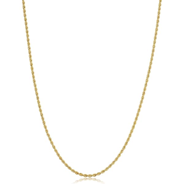 Amazon.com: Kooljewelry Unisex Classic Rope Chain - 10k Gold
