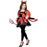 PGOND Red Devil Dress Halloween Costume for Girls