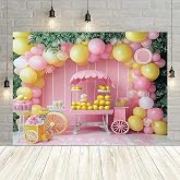 Summer Lemon Shop Photo Background Lemonade Theme Party Decoration Bridal Shower Party Background Cool Summer Girl Happy Birthday Lemonade Shop Party Background (5X3FT)