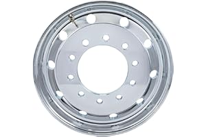 UNIRACING Aluminum Wheels 22.5” x 9” Flat Face Truck Rims Uniracing Wheels Mirror Polish Front Hub Pilot1 PC