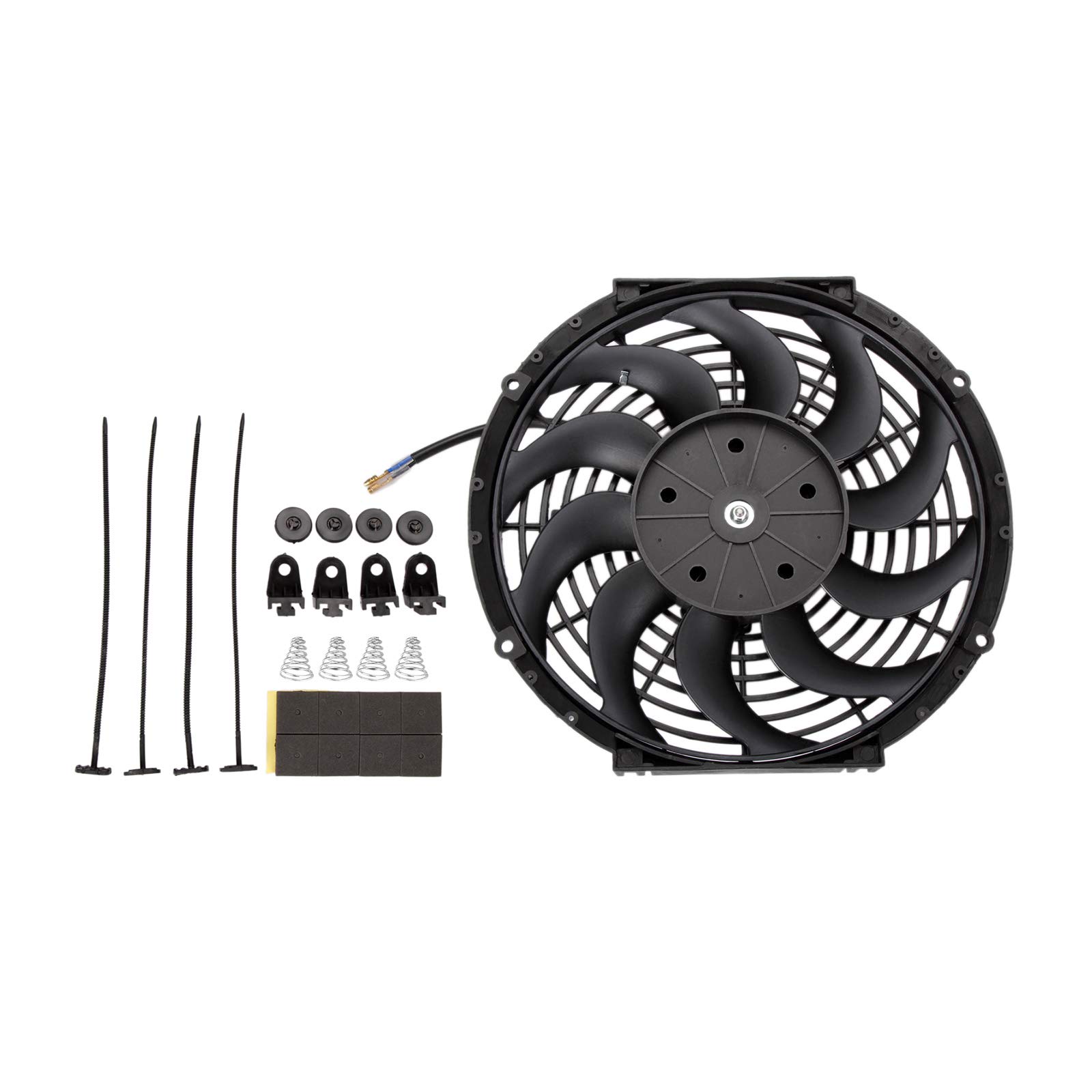 Oranges Autoparts 12 inch 80w Electric Engine Radiator Inter cooler Slimline Cooling Fan